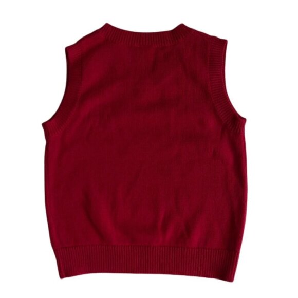Carter's Boys Red Sleeveless Knit Sweater Vest Size 18M - Picture 2 of 3